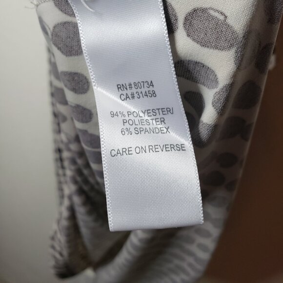 BCBG Max Azria Sz S Polka Dot Colorblock Flowy Knee Length Dress - Picture 7 of 8